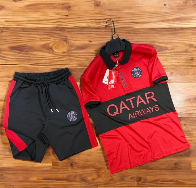 ⁦طقم PSG  أسود . رمادي . أحمر اللون⁩ - الصورة ⁦2⁩