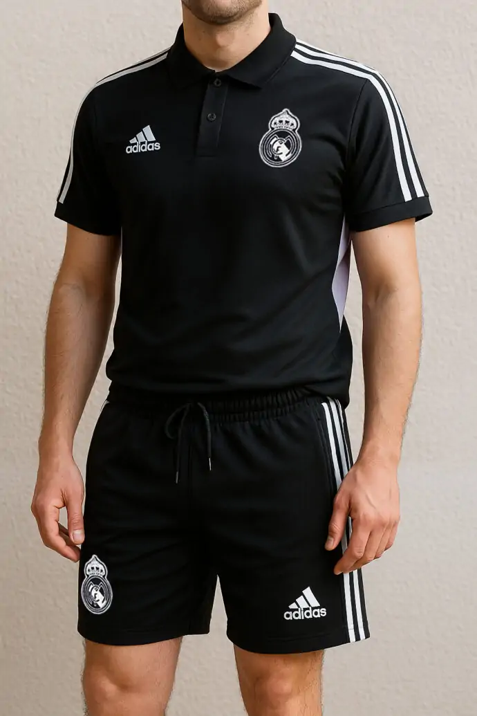 طقم ريال مدريد لون أسود