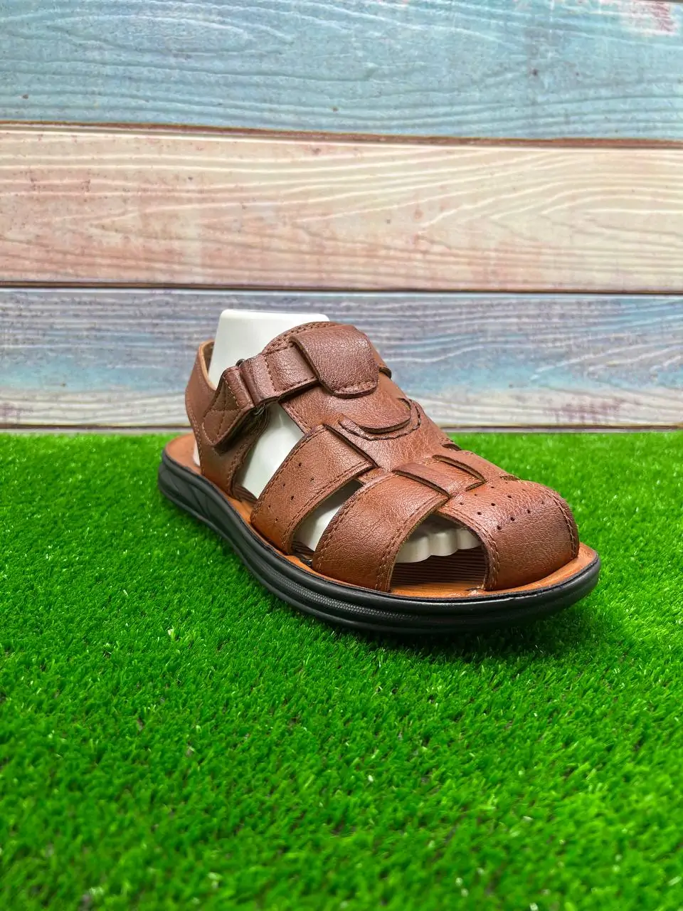 ⁦صندلة جلدية أنيقة للرجال⁩ - الصورة ⁦8⁩