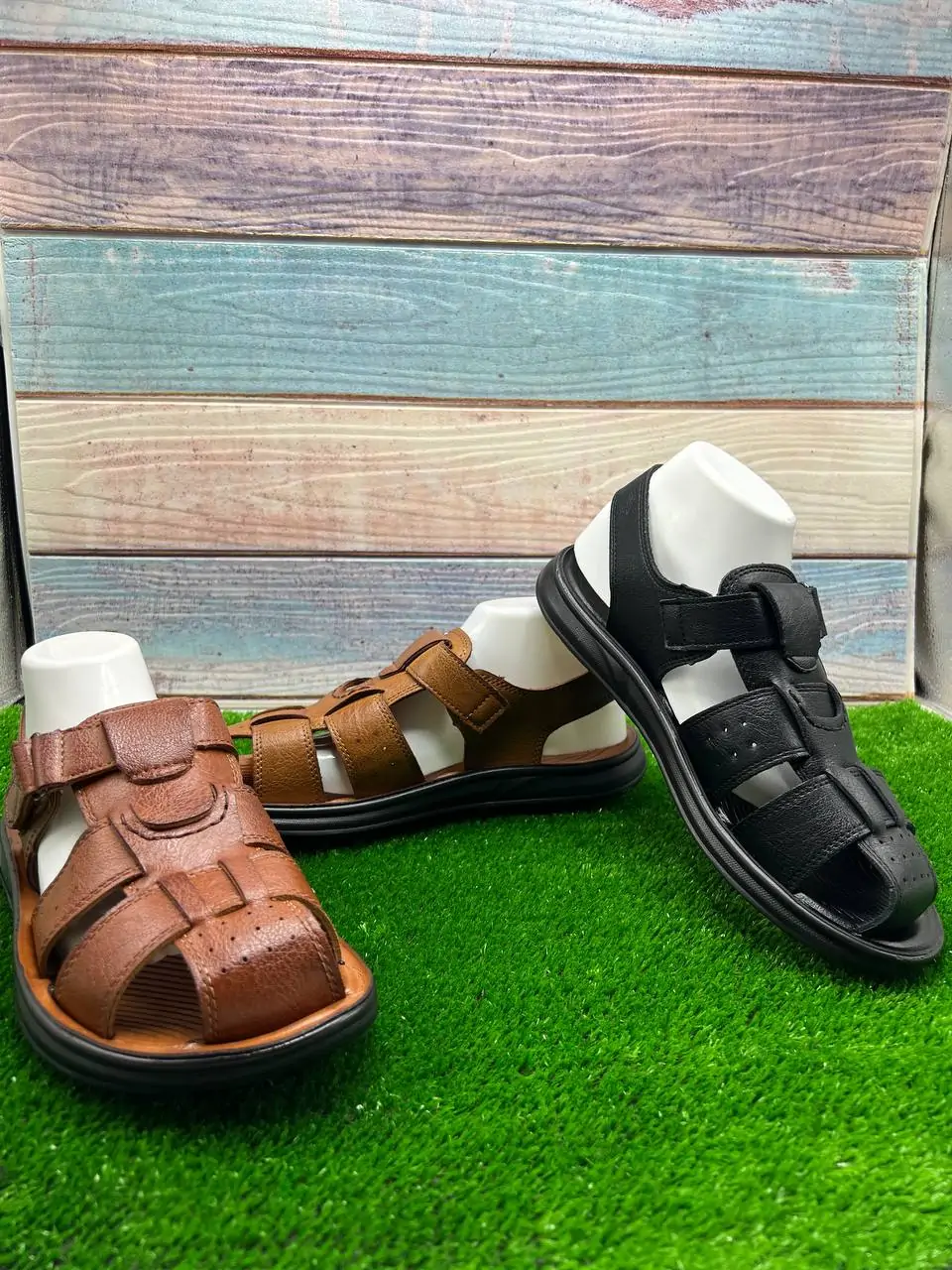 ⁦صندلة جلدية أنيقة للرجال⁩ - الصورة ⁦20⁩