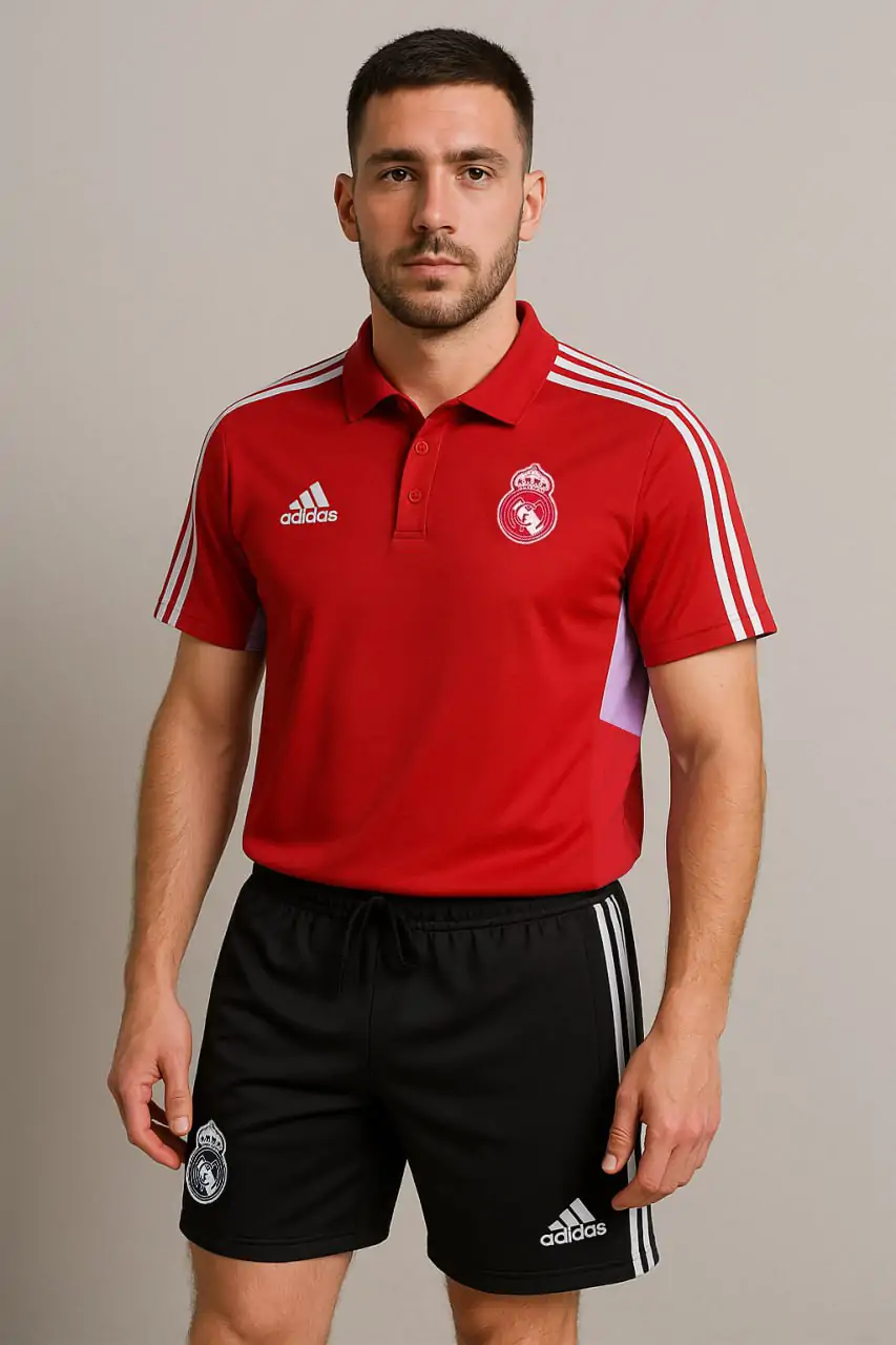 طقم ريال مدريد اللون الأحمر