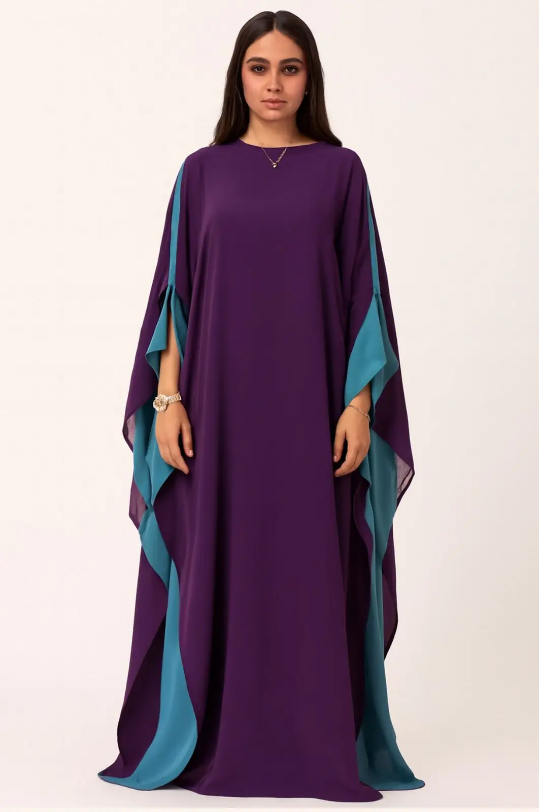 ⁦Chiffon Layer Abaya - 2 Layers⁩ - الصورة ⁦6⁩