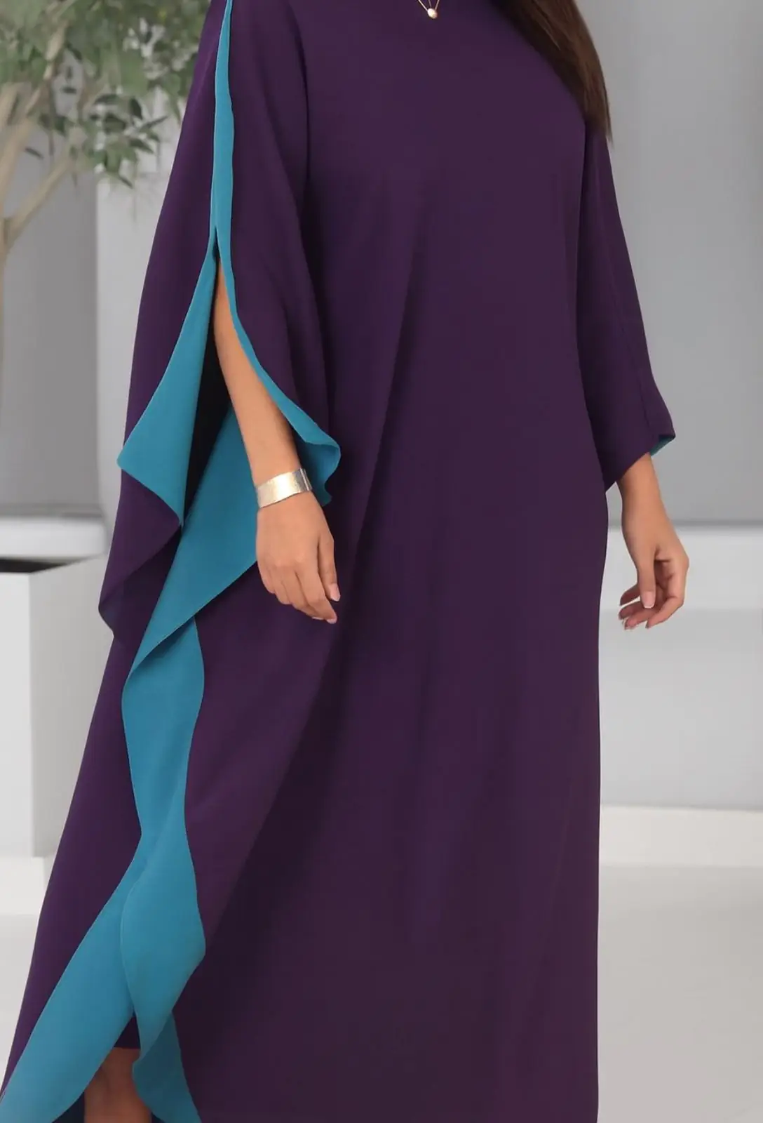 ⁦Chiffon Layer Abaya - 2 Layers⁩ - الصورة ⁦5⁩