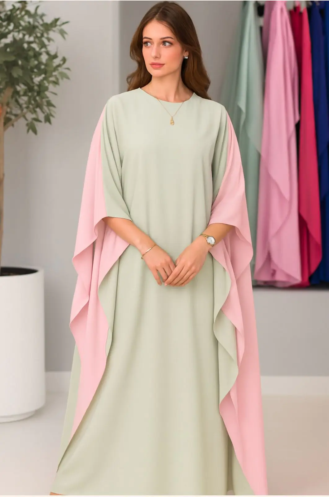 Chiffon Layer Abaya - 2 Layers