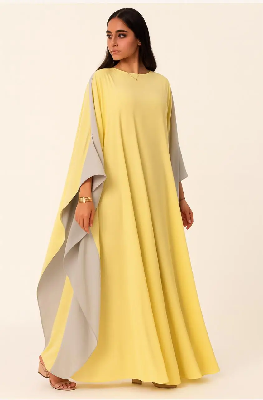 ⁦Chiffon Layer Abaya - 2 Layers⁩ - الصورة ⁦3⁩