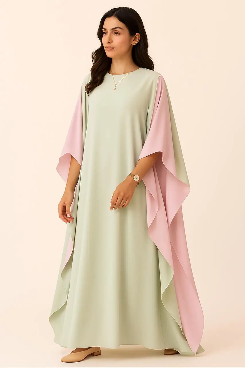 ⁦Chiffon Layer Abaya - 2 Layers⁩ - الصورة ⁦2⁩